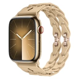 Chain Link Silicone Strap for Apple Watch Band Ultra 3 2 49mm 44mm 40mm 45mm 41mm 42mm Bracelet for Series 11 10 9 8 7 6 5 4 SE3