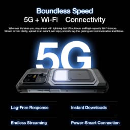 AGM G3 Rugged Phone 5G, Dimensity 7300, 10000mAh, IP68 Waterproof, Wireless Charging, Camping Light, 24(12+12)GB+512GB)
