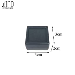 Bare Stone Box Diamond Display Package Box White Black Gem Case With Foam Pad Beads Pendant Square Plastic Box Showcase