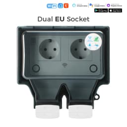 Avoir Tuya IP66 Waterproof Electrical Sockets Standard EU Plug Dual Usb Charging Wifi Smart Life Outdoor Power Outlet With Timer