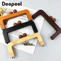 1/2Pcs Deepeel 20cm Bag Frame Wood Handle Wooden Bags Closure Kiss Clasp Purse Lock Buckles DIY Sewing Brackets Accessories