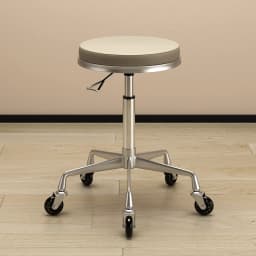 Professional Swivel Salon Stool with Wheels Ottomans Adjustable PU Leather Stylist Chair for Nail Spa Beauty Salon Furniture