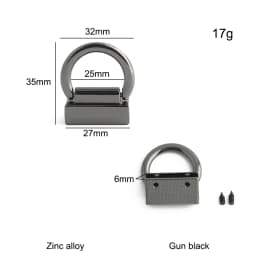 10/50/100PCS Metal Bag Side Hanger Square Ring For Handbag Strap Side Carabiner Clip Hook Chain Connector Buckle Accessories
