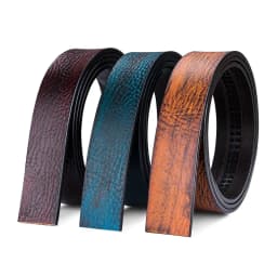 3.5cm Men's Belt without Buckle High Quality Cowskin Genuine Leather Belt no Buckle Automatic Leather Replacement Belt for Mens