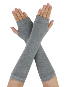 Women's Fingerless Gloves, Elastic Knitted Winter Arm Warmers Thumb Hole Gloves