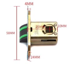 Bathroom Silence Lock Body Single Tongue Lock Hole Pitch 25mm 30mm 35mm 45mm 50mm 60mm 70mm Doorhome Hardware