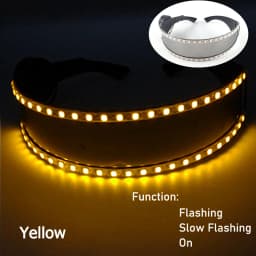 High Quality Luminous Glasses Cyberpunk Glowing Glasses Cool Glasses Glow in the Dark for Bar Night Club Dance Show Props