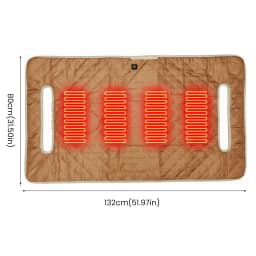 4 Zones Heated Seat Cushion Mat USB Electric Heating Pad Outdoor Camping Chair Heated Cushion 3 Gears Temperature Foot Warmer