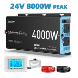 U.K Plug Pure Sine Wave Power Inverter 4000W 8000W(Peak) DC 12V To AC 240V LCD Display Remote Control Solar Car RV Boat Inverter