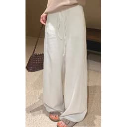 Spring Summer Cotton Linen Wide Leg Pants Women Solid Color High Waist Straight Trousers Woman 2026 Lace Up Casual Pants Female