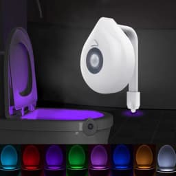 Toilet Motion Sensor Light, 8 Colors Changing Sensor LED Washroom Night Light Inside Toliet Lamp, PIR Motion Activated