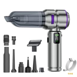 Strong Suction Car Vacuum Cleaner Brushless Motor Digital Display One-Click Detachable Dust Cup Portable Auto Household Duster