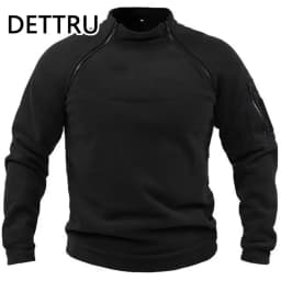 Outdoor Men's TacticalFleece Jacket Clothes Warm Zippers Pullover Men Windproof Coat Thermal Hiking Sweatshirt