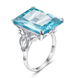Classic Real 925 Sterling Silver Pink Crystal Ring for Woman Rectangle Anniversary Party Vintage Fine Jewelry Gift