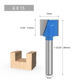 LAVIE 1pc 6mm Cleaning Bottom Bit Straight Router Bit Set Clean Milling Cutter Woodworking Power Machine-C C06006