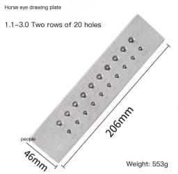 1PC Tungsten Carbide Wire Drawplate for Jewelry Making Round Rectangle Hexagon Oval Square Shape , Jewelry Tool