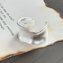PANJBJ  925 Sterling Silver Double Layer Ring for Women Girl Gift Geometry Hollowing Out Minimalism Fashion Jewelry Wholesale