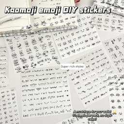 10pcs/lot Ins Transparent Emoticon Decorative Random Stickers For Scrapbooking Cute Journal Sticker Stationery