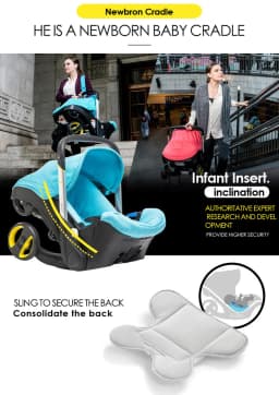 Compact 2-in-1 Dona Stroller Baby Stroller with Car Seat Lightweight Buggy Foldable Portable Pram New Model Travel Carriage Bestselling