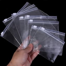 10pcs Thicken PVC Plastic Self Sealing Bag Dustproof Transparent Zip Lock Bag Reclosable Jewelry Bag Bracelet Ring Packaging Bag