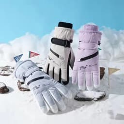 Thermal Winter Cycling Gloves Non-Slip Touch Screen Ski Gloves Men's Women's Waterproof Warm Snowboard Accessories with Pocket