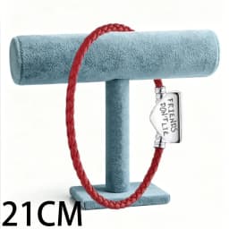 2026 New 925 Silver Double Leather Rope Women's Logo Love Heart Butterfly Bracelet Display Tool Exquisite DIY Charm Jewelry