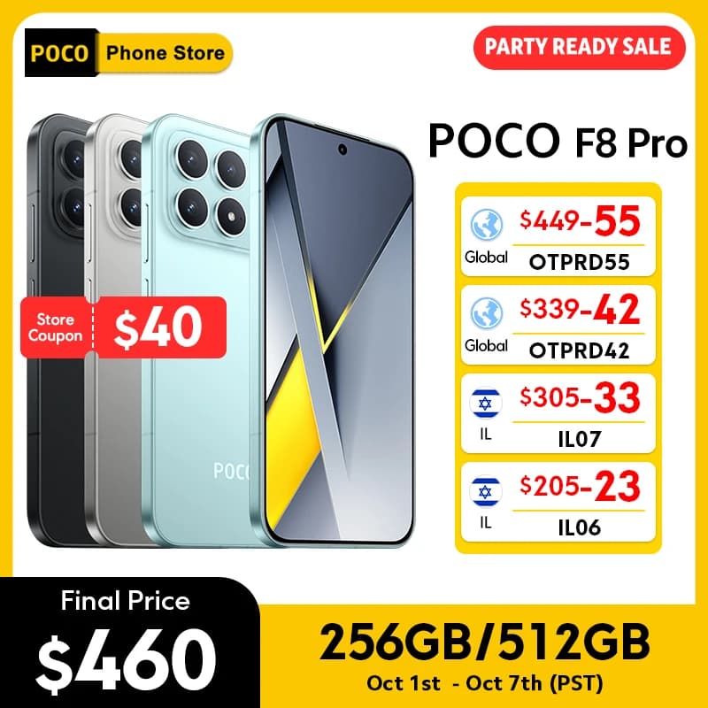POCO F8 Pro Global Version Smartphone Snapdragon 8 Elite Octa core 6.59"120Hz HyperRGB AMOLED Display 6210mAh NFC 5G