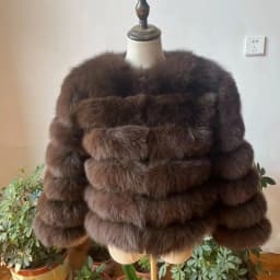 100% Natural Fur Jacket Real Fur Coat Winter Jacket Women Natural Fox Fur Luxury Fashion 50cm Short Jacket Wholesale Hot 2022