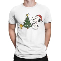 Casual Peanuts Snoopy Dancing T Shirt For Men Women Round Neck Short Sleeve Top Tee Cotton Summer Tops