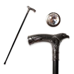 10 Colors Eagle-Head With Transparent Diamond Man Luxury Fashion Walking Stick Women Decorative Elegant Walking Canes