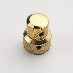 Guyker 1 Pcs Concentric Stacked Knobs, Dual Knurled Control Knobs, High Grade Dome Volume Tone Knob Replacement Chrome