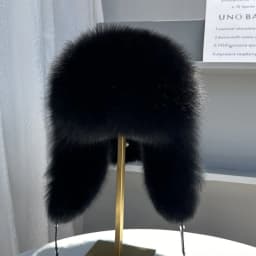 New 100% Genuine Fox Fur Ear-Protecting Hat Men Real Raccoon Fur Hat Women Winter Warm Fur Real Sheep Leather Snow Hat