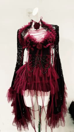 e girl clothes lace dress gothic clothes y2k clothes vintage dress Lolita dress y2k dress Harajuku dress Gothic dress