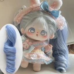 Msiredoll Wig Hair BJD Dolls Accessories For 20cm Cotton Doll Long Curly Hair Ponytail Chemical Fiber Wig