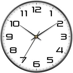 Classic Round Wall Clock Large Clear Readability Numerals Home Office Living Room Decor Offering Elegant Vintage Clock