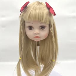 New Braid Brown Hair Wig for 22 Inch Reborn Dolls Long Straight Hair for 32-35cm Doll Head Silicone Reborn Baby Doll Hair Wig