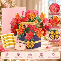3D Pop UP Lovely Card for Beloved Mom Friend Gift Birthday Anniversary Wedding Invitation Mothers Day Greeting Thank You Cards