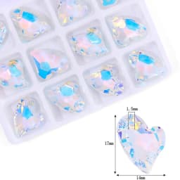 AB Color Crystal Pendant Beads Charms Multi -shape Glass Beads Jewelry Gems Stones for Jewelry Making Supplies DIY Earrings