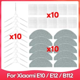 Fit For ( Xiaomi Robot Vacuum S20, E10, E12, E10C, B112, C103, Mijia 3C Plus, 3C Pro ) Main Side Brush Filter Mop Accessory Part