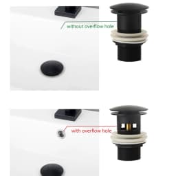 Bathroom Sink Push Down Pop Up Stopper Drain in Brushed Gold,Matt Black,White,Rose Gold,Gold,Chrome Washbasin Accessoires