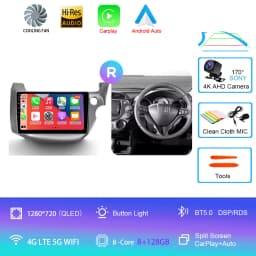 For Honda Jazz 2 GG 2008 - 2014 Fit 2 GE GP GE 2007 - 2014 GPS Car Radio Navigation Multimedia Video Player Stereo BT Android 16