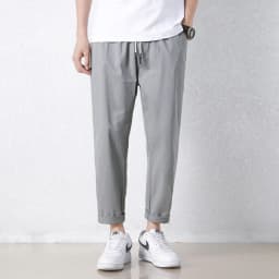 High Quality Summer Thin Men's Casual Pants 95%Cotton Breathable Solid Color Outdoor Elastic Waist Chino Trousers Male Amekaji