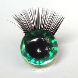 20pcs Toy Eyes With Eyelash 12-30mm Eyelashes 3D Safety Glitter Toy Eyes Eyelash For DIY Plush DIY Doll Making