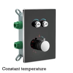 Brass Bathroom Concealed Thermostatic Mixing Valve Wall Mounted Stainless Steel Shower Panel Controller for Home Improvement