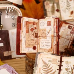 JIANWU Vintage Notebook Pattern Landscape Material Collage Scrapbooking Sticker Creative DIY Journal Stationery