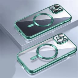 Original Magnet Plating Magnetism Case For Iphone 17 Air 11 12 13 14 15 Plus 16 Pro Max Magsafe Clear Cover Camera Lens Protect
