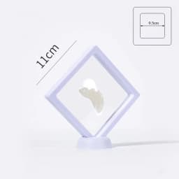 3D Floating Frame Gemstone Coin Box Clear Jewelry Bracelet Display Stand Ring Pendant Holder Protect Jewellery Presentation Case