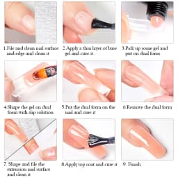 MTSSII 20m Extension Nail Gel Set Manicure Set Finger Quick Buliding Extension Gel Nail Polish Kit Soak Off UV Gel LED Nail Art