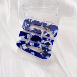 3pcs/set Acetate Hollow Water Drop Long Strip Hairpin Simple Duck Beak Clip Broken Hair Leopard Hair Clip Geometric Hairpin