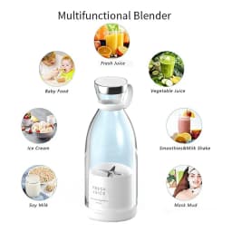 Portable Rechargeable Juicer Blender Wireless Mixer Fresh Juice 350ml With Charger